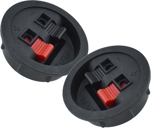 UBANU Speaker Box Terminal Cup, 2 Pack Round Spring Subwoofer Box Terminals Binding
