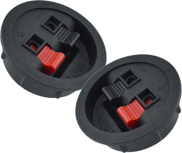UBANU Speaker Box Terminal Cup, 2 Pack Round Spring Subwoofer Box Terminals Binding