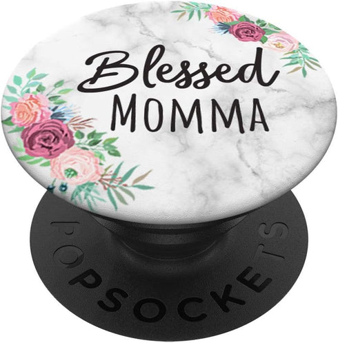 Blessed Momma Mom Mommy ~ Blessed Wife PopSockets PopGrip: Swappable Grip for Phones & Tablets