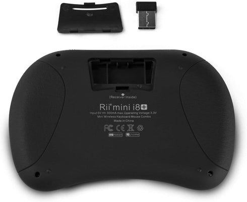 Rii 2.4GHz Mini Wireless Keyboard with Touchpad, QWERTY LED Backlit, Portable for Laptop/PC/Tablets/Windows/Mac