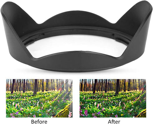 HB-23 Lens Hood - Sunshade Rainproof Cover Replacement 77mm for Nikon 17-35mm F/2.8D IFED, 18-35mm F/3.5-4.5G ED