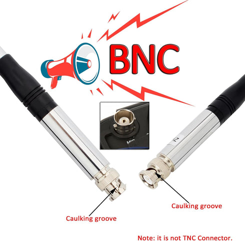 HYS 27Mhz 9-Inch 51-inch Radio(27Mhz) Antenna to Telescopic/Rod HT Antennas for CB Handheld/Portable Radio with BNC