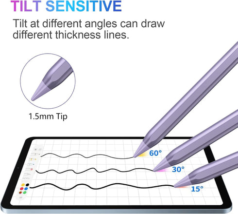 Stylus Pen for iPad 2018-2023, Active Pencil with Palm Rejection for iPad Pro 11/12.9, Air 5th/4th/3rd, Mini 6th/5th