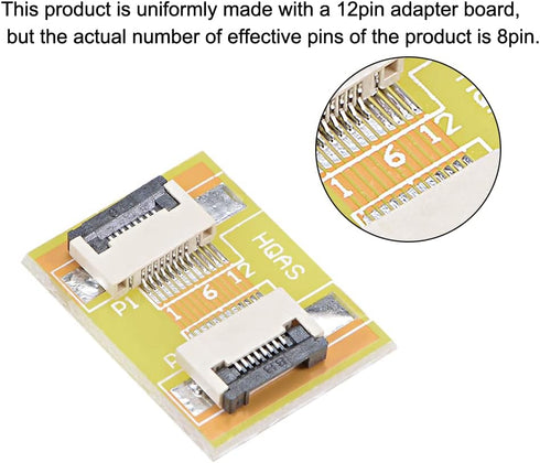 uxcell 0.5mm Pitch 8 Pin to 8 Pin Extension Connector Adapter for FFC FPC Cable, Extend Zip HDD