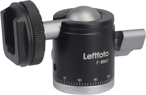 Leftfoto 360 90Tilt 1/4" Camera Tripod Mini Ball Head Adapter Degree Rotatable Pan with Cold Shoe Mount with Screw