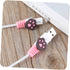 OSALADI 10 Pcs Charger Cable Protector, Cute Mobile Cord Cover for Phone Charger Cable Ends, Pink Savers