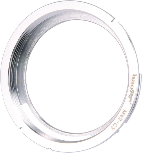 Haoge Manual Lens Mount Adapter for M42 42mm Screw Mount Lens to Contax Yashica CY Mount Camera