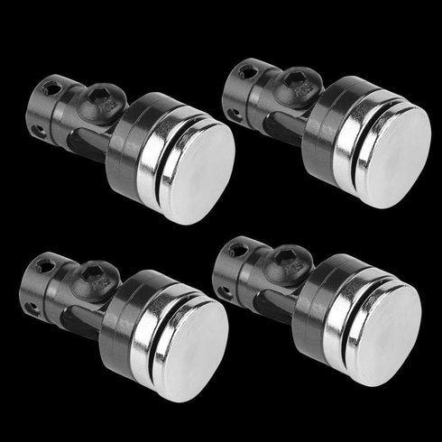 4Pcs SCX10 4WD 1:10 Dilwe Body Post Mount, Aluminum Magnetic Invisible Body Post Mount for RC Car(Black)