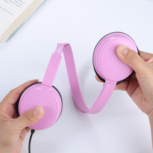 Gaosen 2 Pack Headset, 3.5mm (GS30, 2Mixed) Wired Headphones for Classroom School Kids, Durable Students On-Ear Swivel