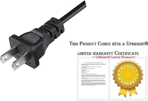 UpBright AC Power Cord Cable - Compatible with ION Audio Sport IPA84, Bluetooth Portable Speaker, 2-Prong