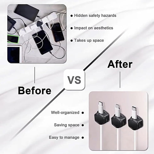SHYYOULQE Cord Holders for Desk Nightstands and Home Cable Organization Cord Organizers