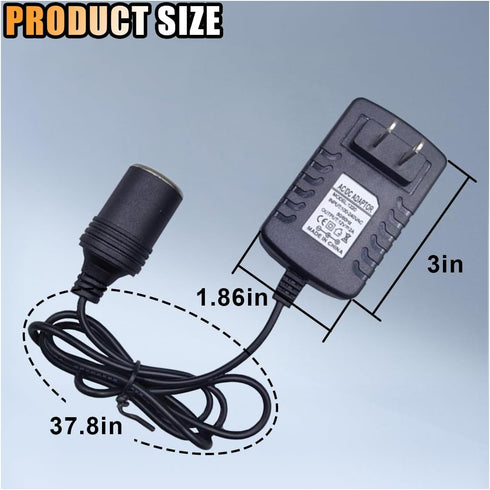 100-240V 12V 2A 24W AC to DC Converter, Portable Power Adapter for Car Devices, Auto Power Supply Transformer
