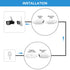 Sumind 10 ft Micro USB Extension Cable (4 Pcs) - Female to Male, Compatible with Wireless Security Cameras, White.