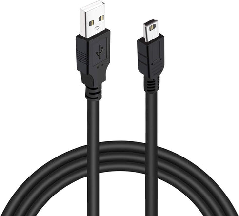 Suptig Mini USB Charging Cable 2 Pack for GoPro Hero 4, 3+, 3, 2, 1 (Black)