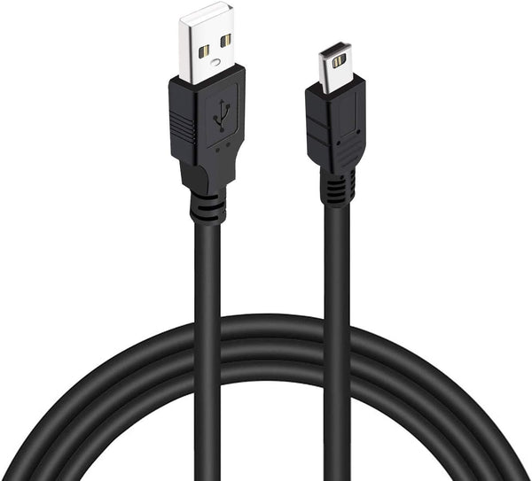 Suptig Mini USB Charging Cable 2 Pack for GoPro Hero 4, 3+, 3, 2, 1 (Black)
