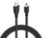 Suptig Mini USB Charging Cable 2 Pack for GoPro Hero 4, 3+, 3, 2, 1 (Black)