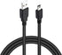Suptig Mini USB Charging Cable 2 Pack for GoPro Hero 4, 3+, 3, 2, 1 (Black)