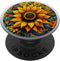 Mandala Geometric Watercolor Sunflower Pattern | Floral Women PopSockets Standard PopGrip
