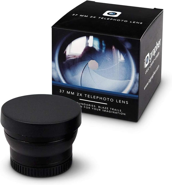 iOgrapher 37mm 2X Telephoto Zoom Lens Attachment for Smartphone & Tablet Photography