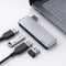 Tmiyas Left Side USB 3.0 Hub, 4-Port Cable-Free USB Splitter for Laptop, Direct-Plug