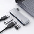Tmiyas Left Side USB 3.0 Hub, 4-Port Cable-Free USB Splitter for Laptop, Direct-Plug