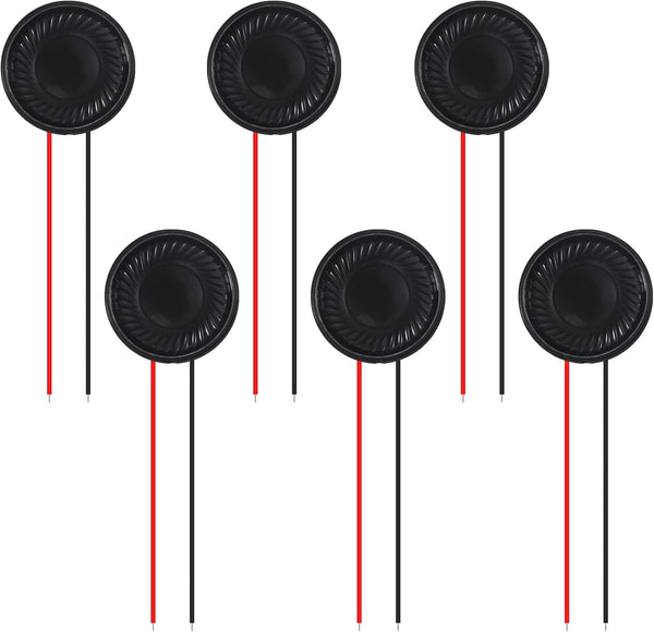 6Pcs 8 Ohm 2W Round 28mm Loud Speakers Compatible with Small Audio MP3 MP4 Player