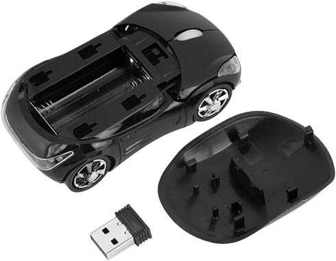 Yoidesu Wireless Mouse, 2.4G High-Precision Optical Mouse with Receiver Compartment, Mini Bluetooth Mouse (Black)