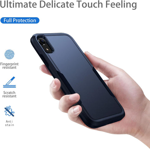 Heavy Duty Protection Case for iPhone XR, Shockproof Dustproof Anti-Scratch Rugged Dark Blue