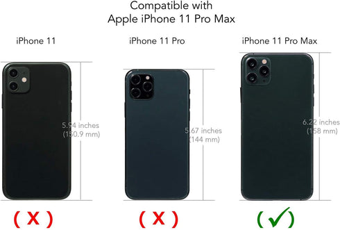 TORU CX PRO for iPhone 11 Pro Max Case Wallet, Shockproof Heavy Duty Cover with Hidden Card Holder, Flowers