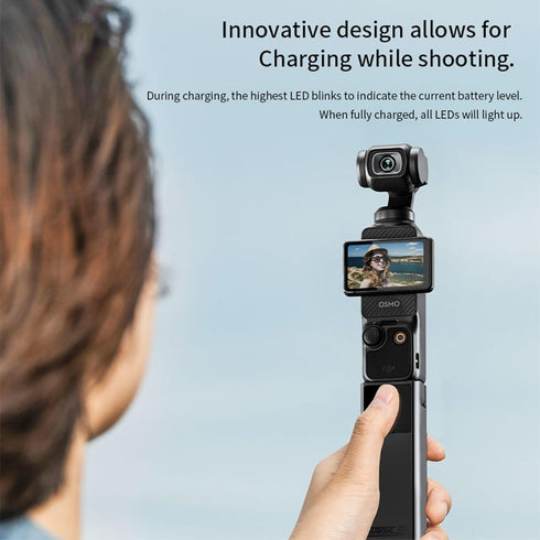 LICHIFIT Mobile Power Bank 22.5W Fast Charging for DJI Osmo Pocket 3, Handheld Extended Battery Grip, Portable