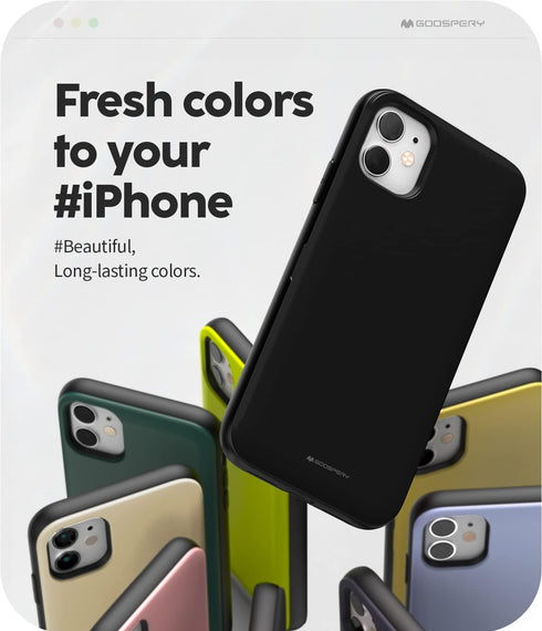 GOOSPERY Magnetic Door Bumper for iPhone 11, Protective Dual Layer Wallet Case with Card Holder - Black