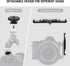 Mechrig 1/4" (62034) Dual Cold Shoe Extension Bar Mount, Aluminum Dual Hot Shoe Mount Bracket with Thread & Cable Slot