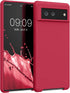 kwmobile Case Compatible with Google Pixel 6, TPU Silicone Phone Cover with Soft Finish, Sweet Cherry