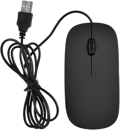 Mini Wired Keyboard and Mouse Set, Compact Size, USB Keyboard Optical Mouse Combo, Black