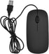 Mini Wired Keyboard and Mouse Set, Compact Size, USB Keyboard Optical Mouse Combo, Black