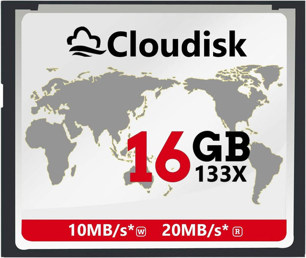 Cloudisk Compact Flash Card 16GB 133X CF 2.0 Card Performance for DSLR Camera,