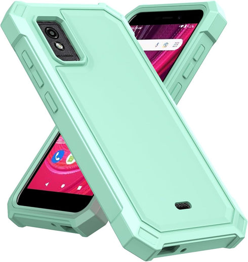 Ailiber Rugged Silicone Cell Phone Case for Blu Studio Mini 2023 with Screen Protector, Shockproof Corners, Mint Green