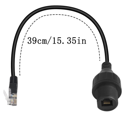 QIANRENON RJ11/RJ12 6P6C Waterproof Connector, CAT3 RJ12 Male to Female Outdoor Telephone Line Socket, IP67 Waterproof,