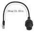 QIANRENON RJ11/RJ12 6P6C Waterproof Connector, CAT3 RJ12 Male to Female Outdoor Telephone Line Socket, IP67 Waterproof,
