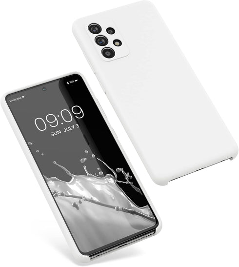 kwmobile Case for Samsung Galaxy A52 / A52 5G / A52s 5G - TPU Silicone Phone Cover with Soft Finish (White Matte)