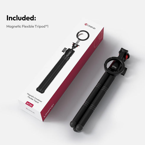 ULANZI MT30 17-12 1/4" Magnetic Flexible Tripod for iPhone Series with Thread, Mini Bendable Phone Holder Stand