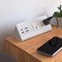 Nightstand Edge Mount Power Strip with USB-C Ports, Tabletop Surge Protector with 3 AC Outlets