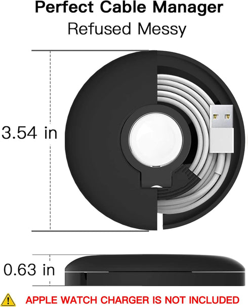 PZOZ Charger Stand for Apple Watch - Portable Dock Holder Organizer for iWatch Series Ultra 10 9 8 SE2 7 6 5 4 (Black)
