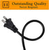 TV Power Cable Cord for Samsung 24" to 75" LCD HD Smart 4K Curved TV, 6FT Replacement Power Charging Cord