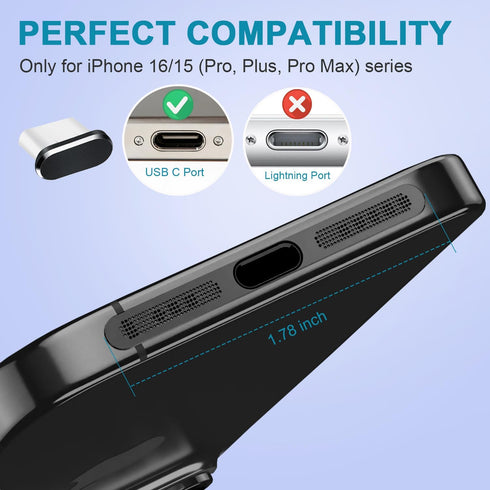 Goweewon 4 Pack 17, 15/16/16 Plus/16 Pro/16 USB C Dust Plug, USB C Port Cover, Type C Charging Port Plug Cover