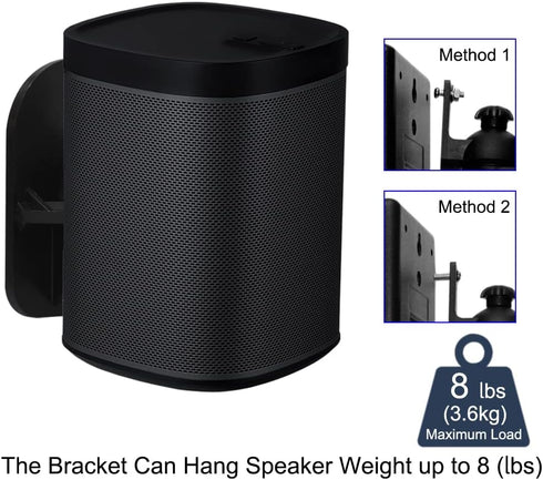 Speaker Wall Mount Brackets, Universal Mount for Surround Sound Speakers, 2 Pack for Home Theater