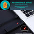Ultra Small Bluetooth Wireless Mouse, Dual Mode (BT+2.4G) Noiseless Rechargeable Mouse with Case, Portable