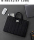 JINGJU-DESIGN 13" Commuting (15"x11") Canvas Tote Bag for Women | Japanese Minimalist Laptop Bag Fits Notebook & iPad |