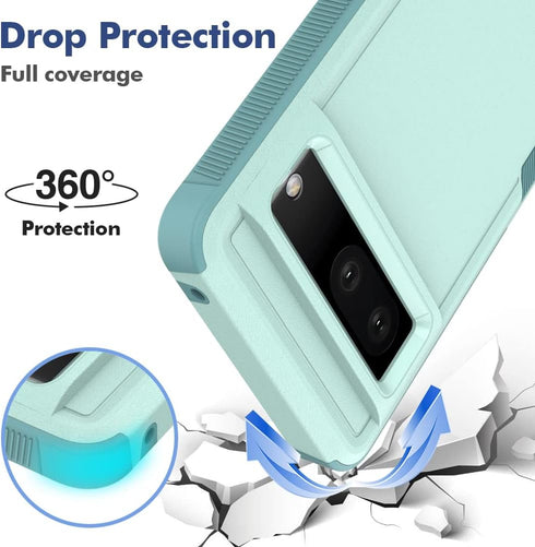 Jeylly for Google Pixel 7 Pro Case, Slim Fit Full Body Hybrid Shockproof Silicone Bumper Hard Cover