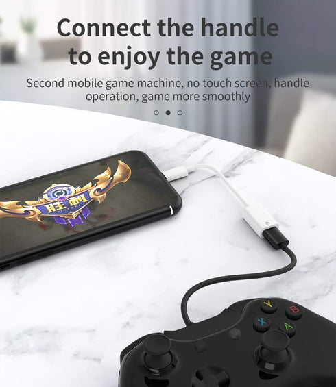 Lightning Male to USB Female OTG Adapter for iPhone 13, 12 Pro Max, iPad Air, Camera, Mouse, Keyboard, Hub, Midi.
